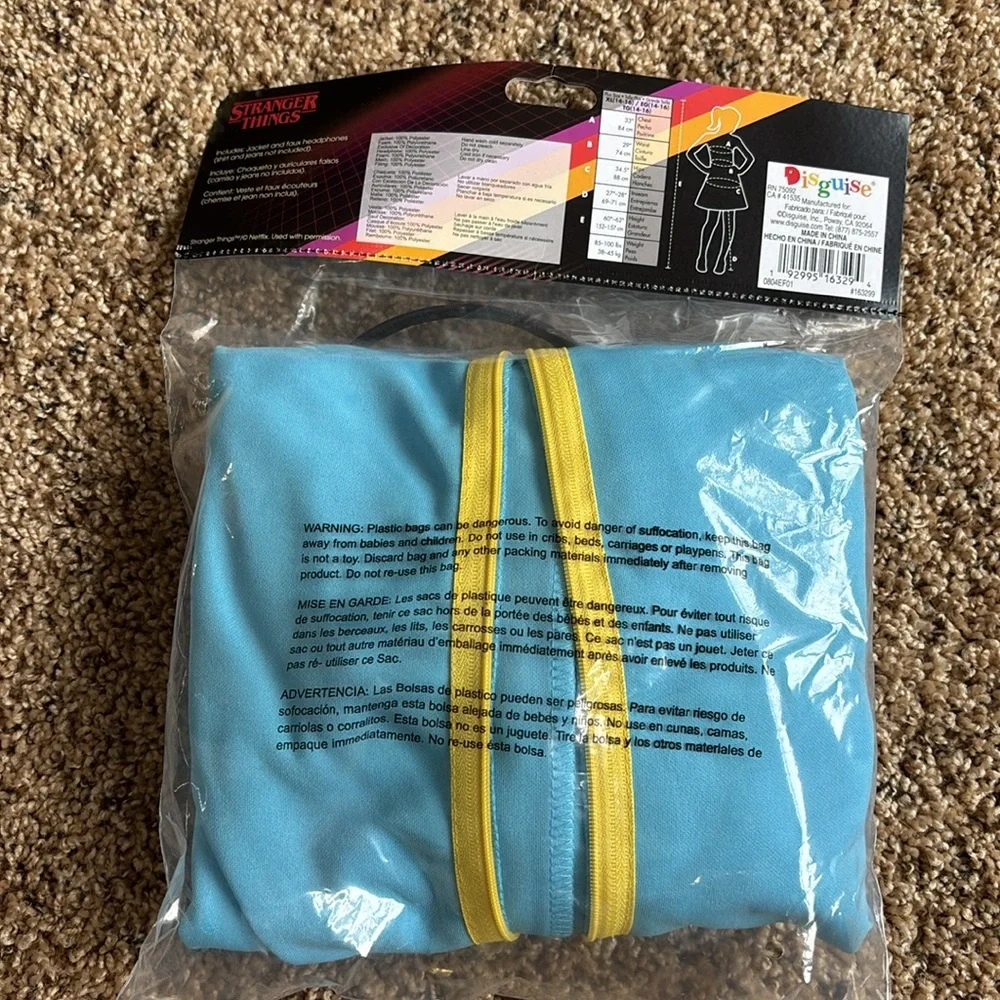 Stranger Things Max Costume Kit Girls XL 14-16 Halloween Cosplay Netflix